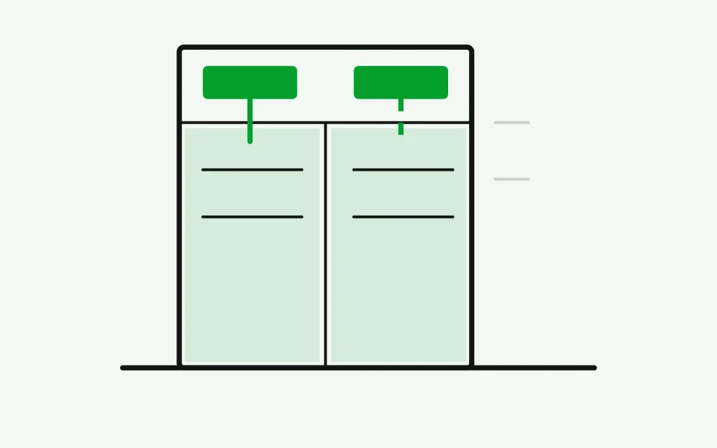 Built-in refrigerator in section with two sealed systems behind one door front